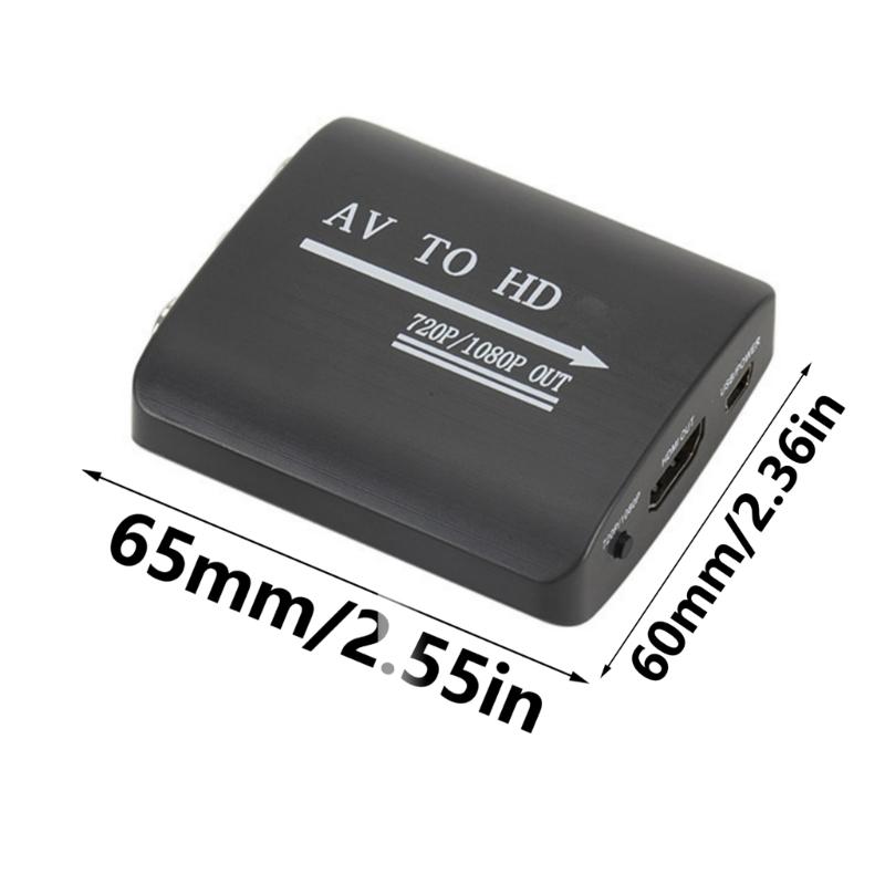 Высококачественный AV-to-HDMI Адаптер 1080P 3RCA на HDMI для Компьютерного Использования Однонаправленное Преобразование Конструкция из ABS