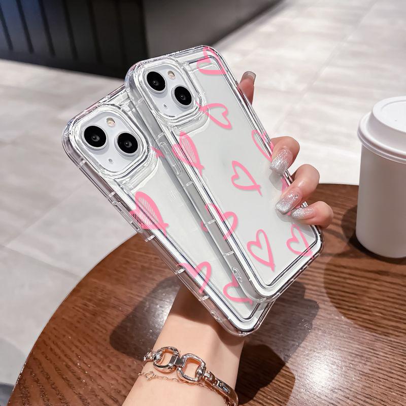 Чехол для телефона Love Heart для iPhone 11 Fundas Iphone 13 14 15 Pro Max 12 XR 7 8 Plus X Xs SE 15promax 13promax Мягкий чехол из ТПУ
