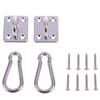 2Sets Ceiling Wall Mount U-Shaped Hooks Stainless Steel Heavy Duty Hammock Base