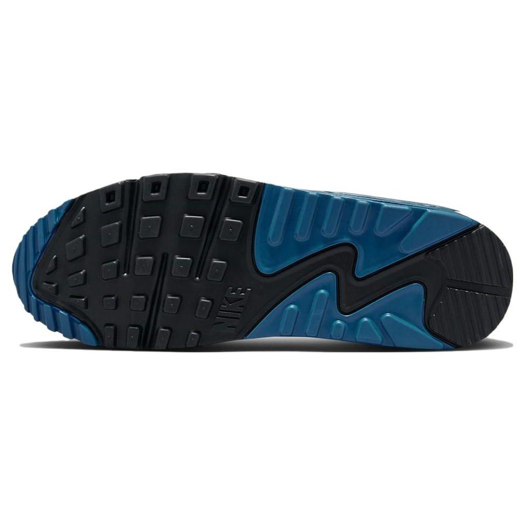 Nike Air Max 90 Black Teal Blue Мужские кроссовки Серые светло-дымчатые-серые индустриальные-синие FB9658-002