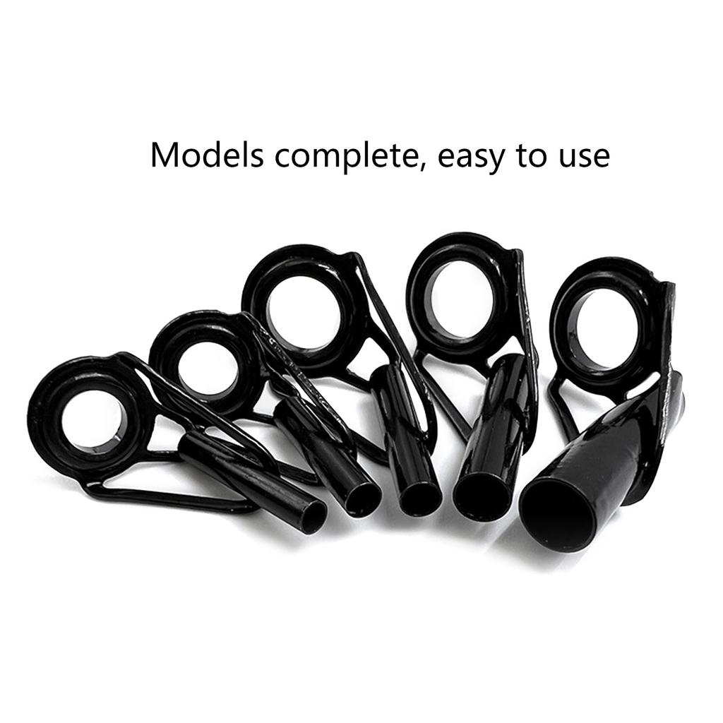 35pcs/pack Fishing Rod Guide Rings Ceramic Wear Heat Conduction Repair Part Fish Tackle Tools Fishing Rod Accessory