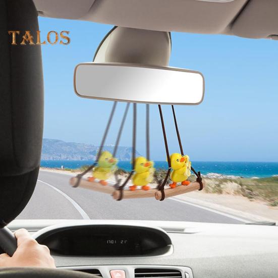 Подвеска в виде утки для автомобиля, симпатичное украшение для зеркала заднего вида, крутая качающаяся утка, многофункциональная сумка, талисман для дома и сада, подарки