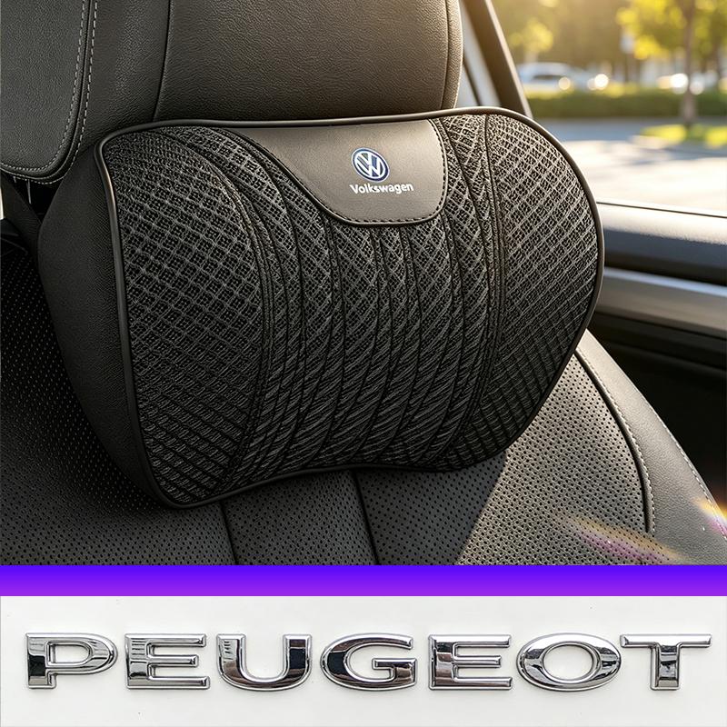 Car Seat Ice Silk Pillow Headrest Back Valve Cap For VW Golf Amarok T5 Phaeton Teramont ID3 Tiguan T-Cross Passat Magotan Arteo ze3