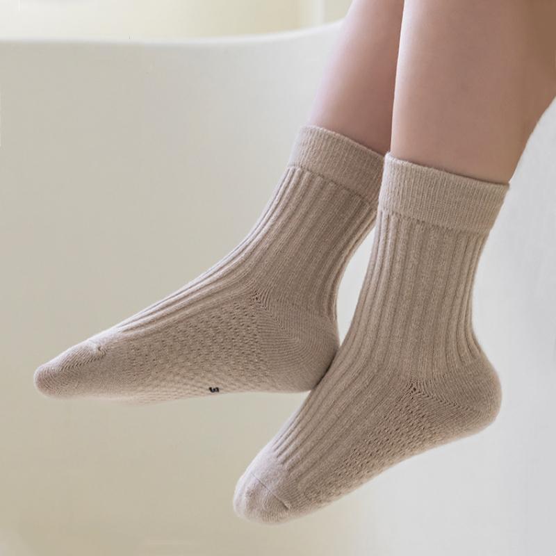 5pairs/set Kids Boys Girls Socks Cotton Solid Striped Soft Baby Cartoon Children's Socks School Sport Baby Sock Spring Autumn