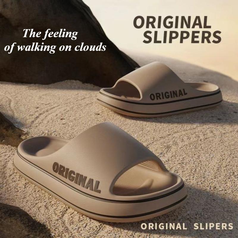 Летние мужские шлепанцы на платформе из ЭВА, супермягкие, легкие, с открытым носком, домашние, бесшумные, противоскользящие, слайды, уличные пляжные сандалии Sandalias De Mujer