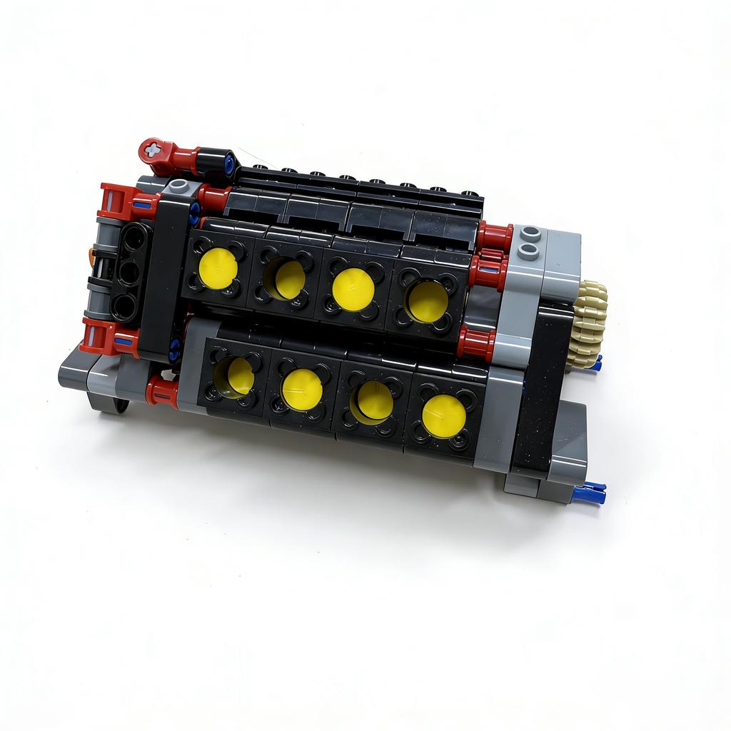 Moc V16 Прозрачный Строительный Блок Двигатель Шестиступенчатая Коробка Передач Механическая Группа Детская Модель Образовательные Игрушки Подарки Строительный Блок
