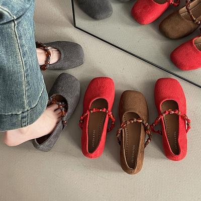 Корейский фея стиль темпераментная девушка Мэри Джейн одинарная обувь летняя мода ретро с юбкой мелкий скошенный каблук вечерняя обувь