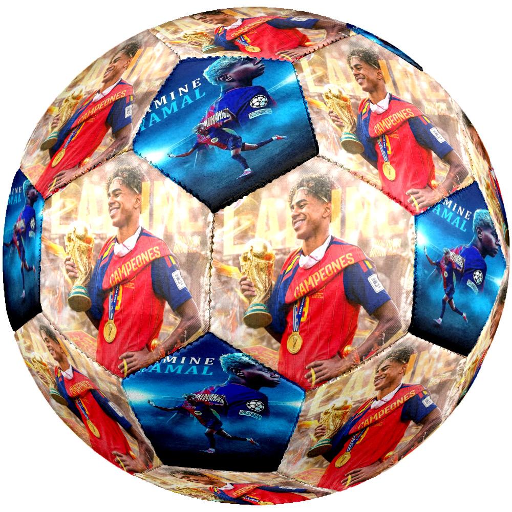 Lamine Yamal's Champions Celebration Moment Size 5 Soccer Football Machine-Stitched Indoor/Outdoor Universal Football Perfect Commemorative Gift for S