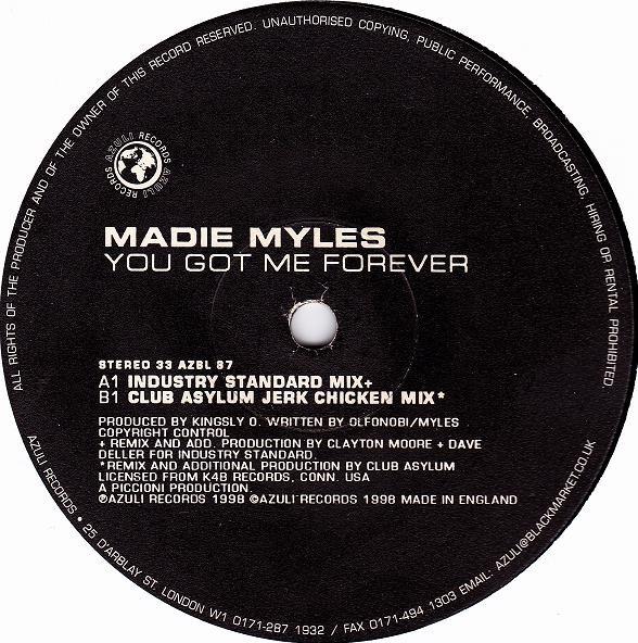 12inch Record MAYDIE MYLES - You Got Me Forever AZBL87 Azuli Records 1998 UK Dance & Electronica Used