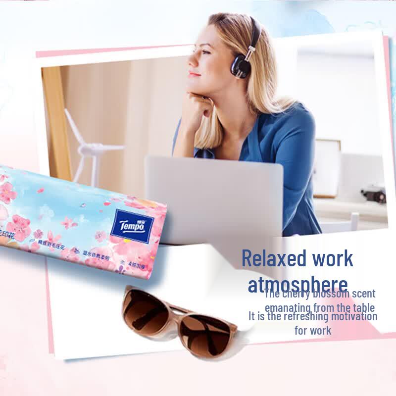Tempo Cherry Blossom 4-Ply Facial Tissues