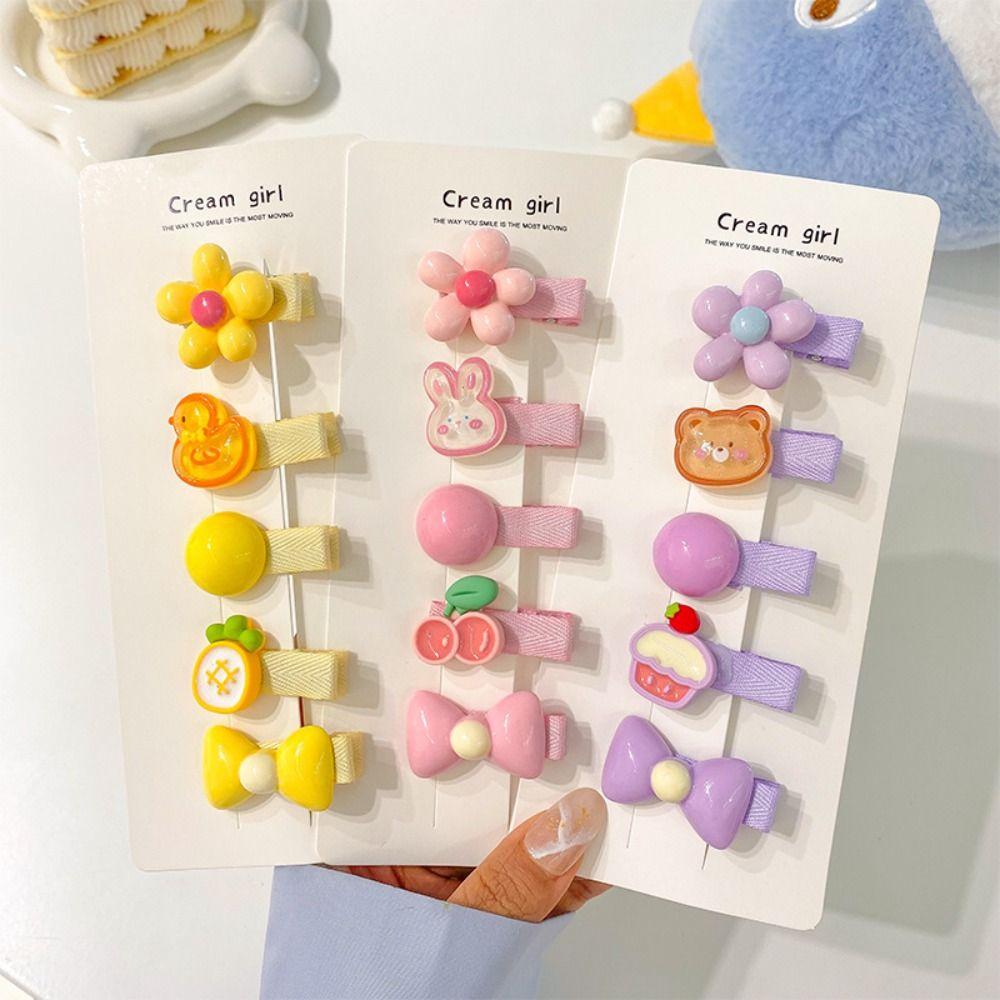 5pcs/Set Sweet Hair Clips Headdress Bangs Broken Hairpin Fashion Hair Accessories