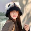 Новый стиль Национальный тренд Шапка танца льва Плюшевая шапка Женская зимняя милая пушистая вязаная шерстяная шапка Китайский фэн-шуй Панама