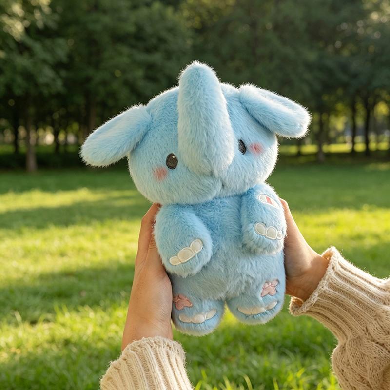 23 см Пара Слонов Мультяшная Плюшевая Игрушка Набитая Женская Мужская Кавайная Кукла Животное Синяя Розовая Эли Милый Плюшевый Зверь Подарок на День Рождения