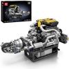 Mould King 10207 Техник Модель двигателя V8 Строительный набор 761 для сборки собственного миниатюрного двигателя DIY STEM Набор строительных блоков Проект для - Деталей, -
