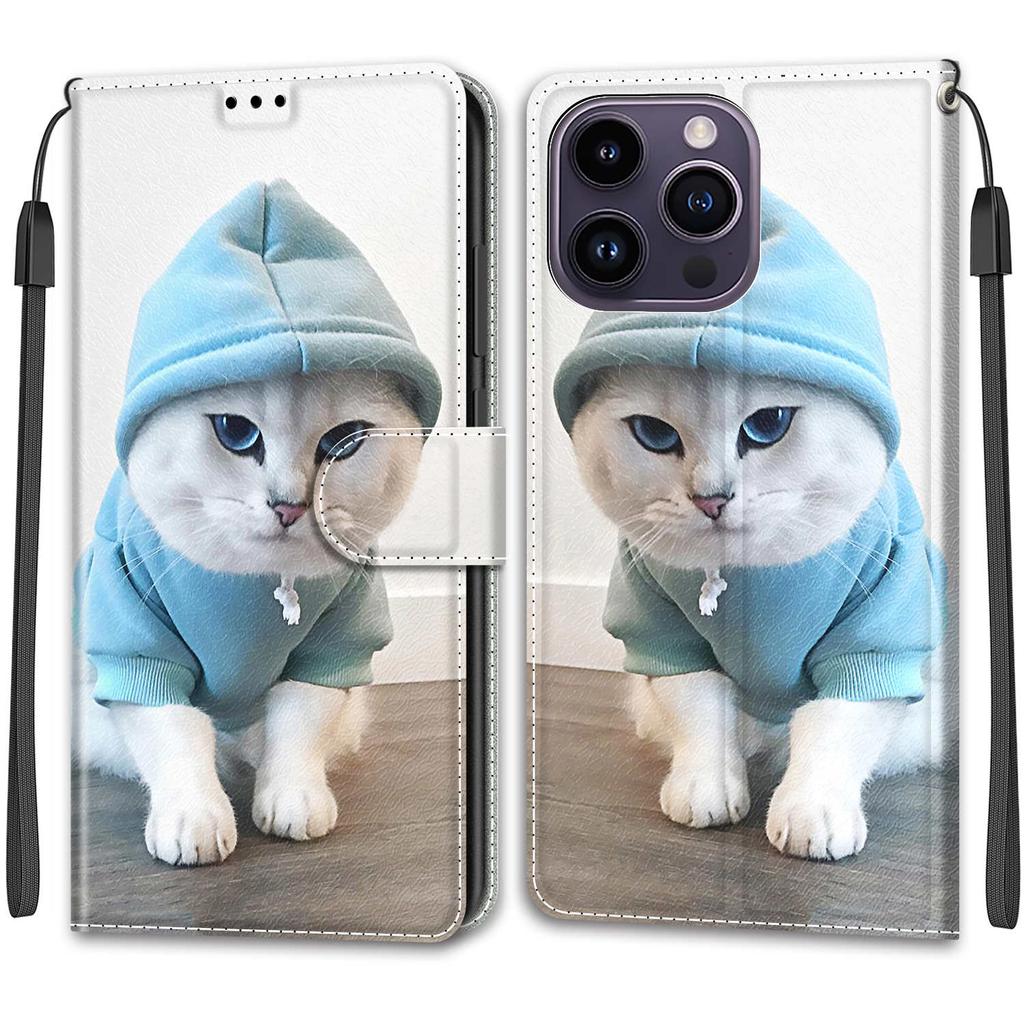 Роскошный окрашенный кожаный чехол-кошелек в стиле книги, защитный чехол для iPhone 16 15 14 13 12 Pro Max 15Pro 16Pro iPhone11