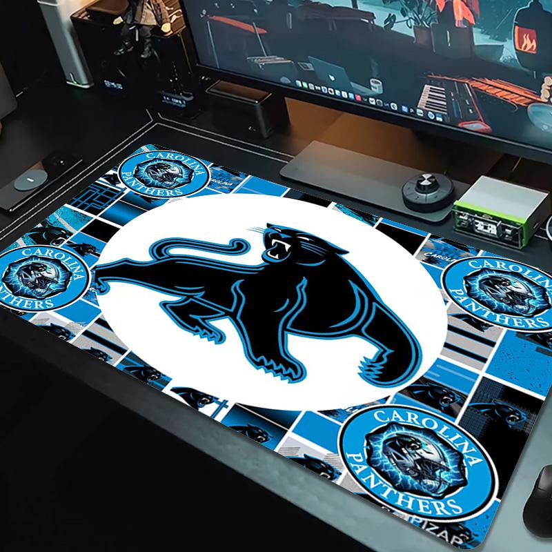 Carolina Panthers Logo Color Mouse Pad Large Gaming Table Cushion Non-slip Laptop Tablet Big Mousepad XXL Mat Mini PC Playmat With Lock edge