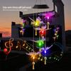 Colorful Wind Chimes LED Solar Lights Butterfly Shape Outdoor Yard Garden Decor Window Porch Home Accessories