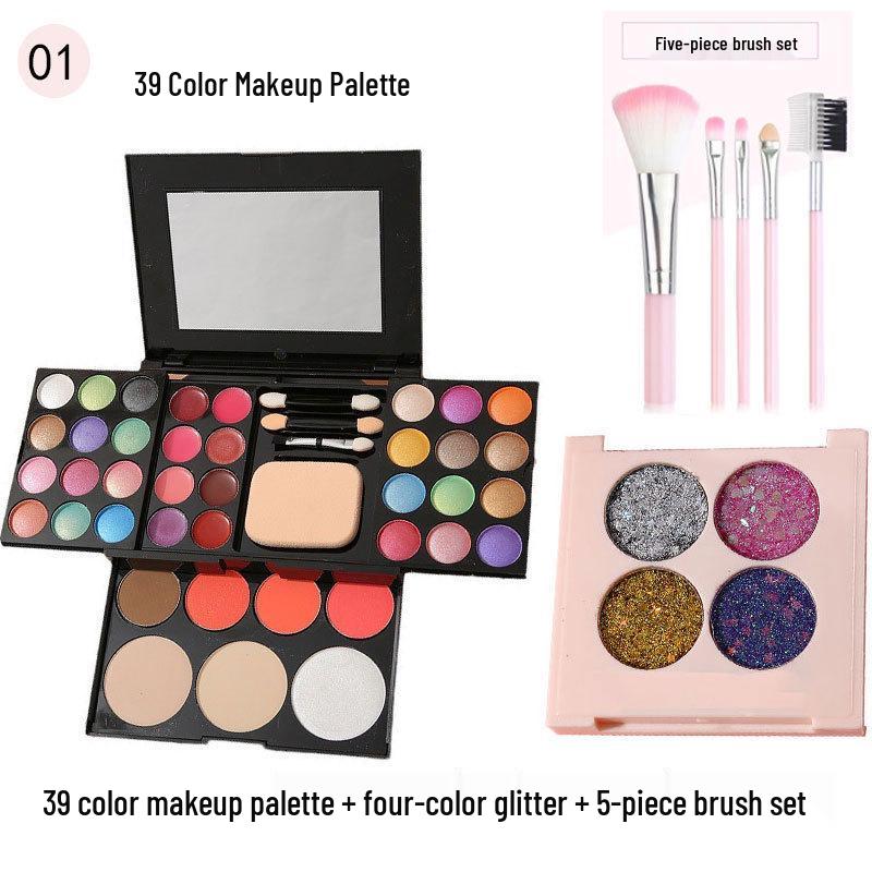 Beginner Eyeshadow & Makeup Tools Set - Authentic Nude & Stage Light Palette