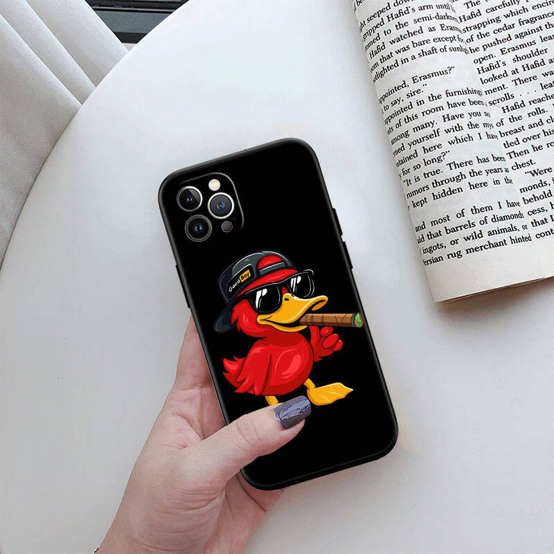 MH52 Утка Мультяшный Чехол для Телефона для iPhone 7 8 11 12 13 14 15 16 17 16E XS Pro Max XR X SE Air