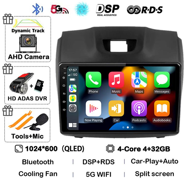 Android 14 Автомагнитола Carplay Auto для Chevrolet Holden S10 TRAILBLAZER COLORADO ISUZU DMAX GPS Мультимедийный Стерео Видеоплеер 4G