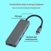 Алюминиевый концентратор Type-C «шесть в одном» с картридером SD/TF и USB-разъемом
