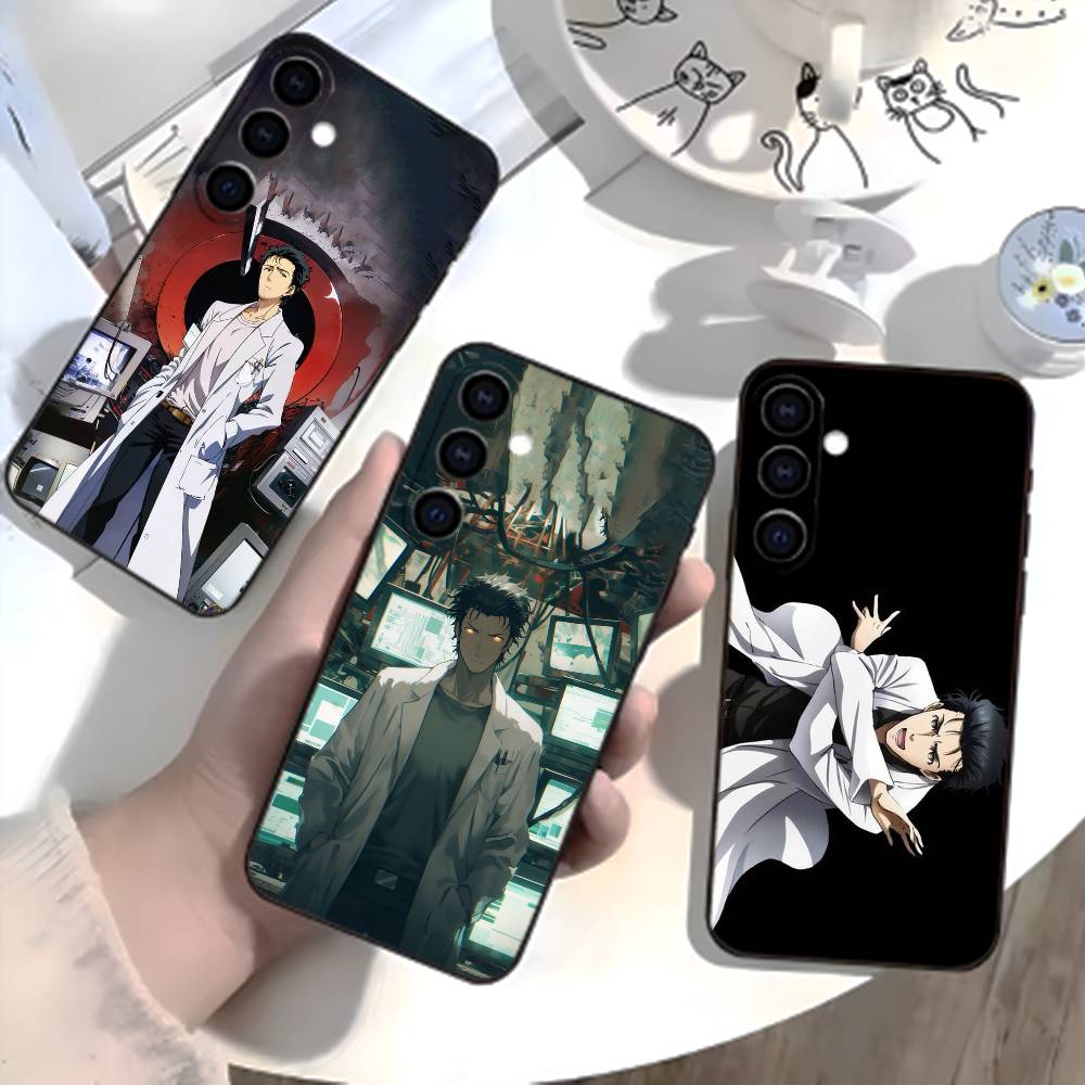 Чехол для телефона STEINS GATE F-Rintaro O-Okabe для Samsung Galaxy A73,21,22,32,71,53,52,51,80,5G Мягкий черный чехол