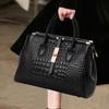 Осень-зима, новый европейский и американский стиль, простая сумка на плечо, сумка с узором крокодила, большая вместимость