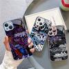 Крутая Черная Граффити Защитная Крышка из Закаленного Стекла для iPhone 14 13 12 Mini 11 Pro XS Max X XR 14 Plus
