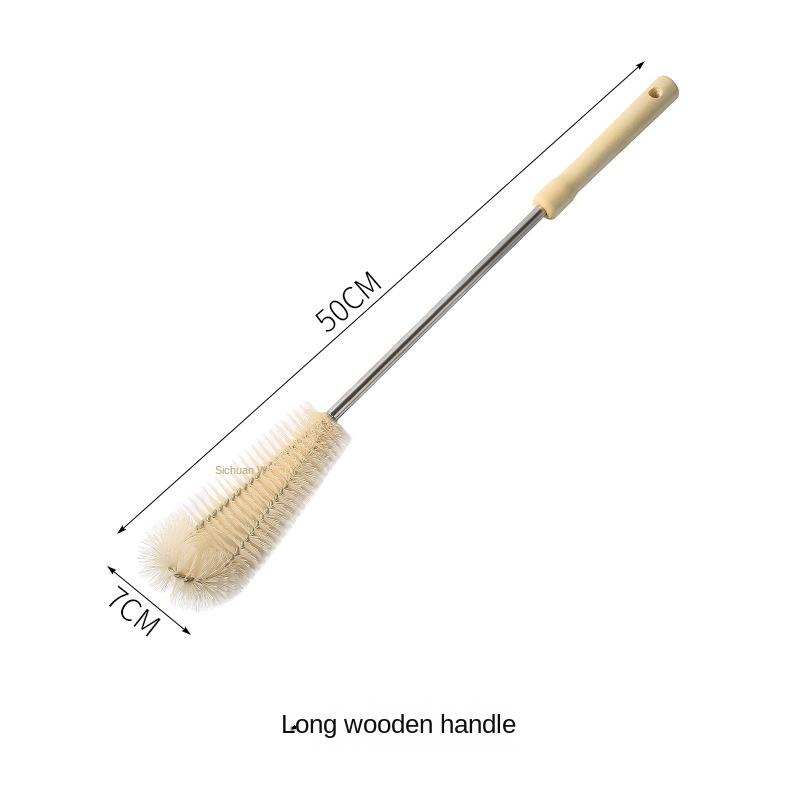 Щетка для чистки чашек Длинная ручка Маленькая щетка Машина для разрушения цитодерм Специальный прибор для очистки чашек с водой Щетка для чашек Щетка для бутылочки для кормления