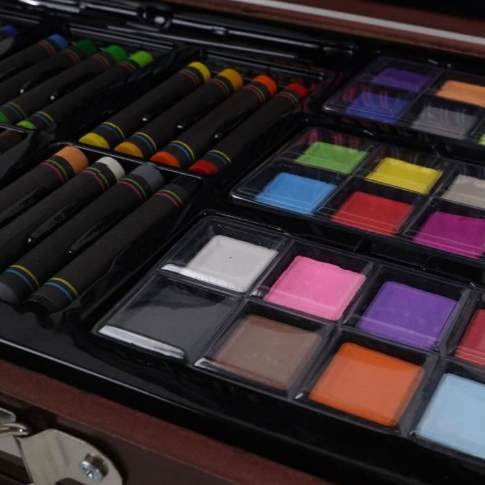 Mallette XXL De 140 Pièces - MAIN D'ARTISTE- Boite À Dessin - Activités Manuelles - Kit Complet - Art Plastiques