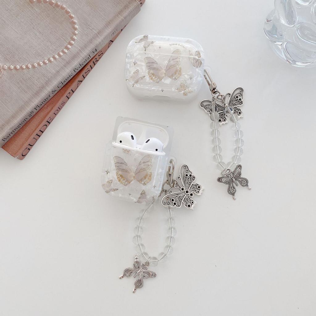 The new shell pattern three-dimensional butterfly is suitable for AirPods 1 /1 protective case Pro1 wireless bluetooth headset case 11th generation