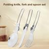 Набор складных ложек из нержавеющей стали, набор ножей для вилок, складная ручка, нержавеющие столовые приборы для кемпинга, пикника, кухни, на открытом воздухе