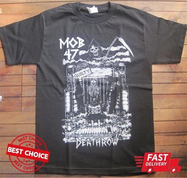 Mob 47 punk band Unisex Black t-shirt S-3XL Q8728