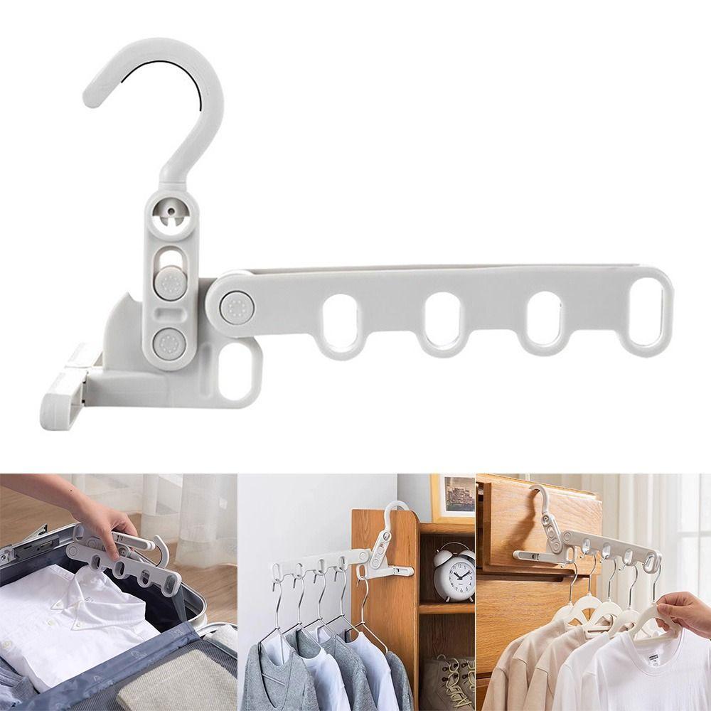 Five-hole Clothes Drying Rack Foldable Clothes Hook New Clothes Drying Artifact  Dormitories
