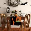 1pc Orenge Halloween Table Runner Witch Spider Web Tablecloth Dustproof Reusable Table Runner Halloween Dining Room Decoration