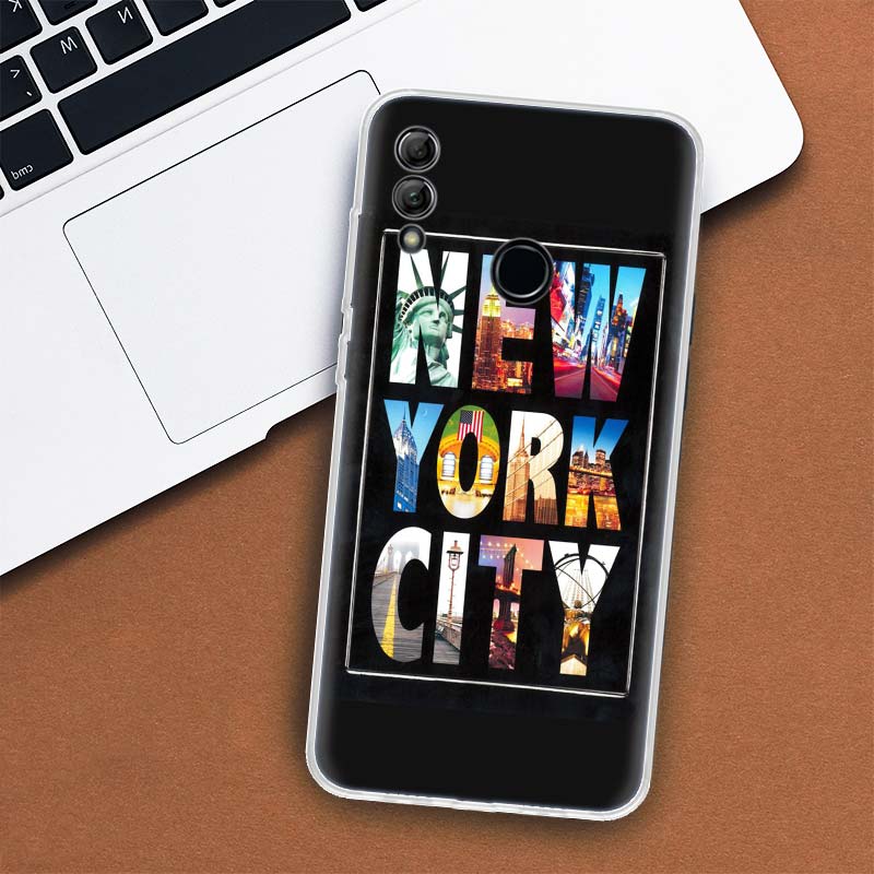 Чехол для телефона NYC New York City для Huawei Y5 Y6 Y7 Y9S P Smart Z 2021 2019 Honor 10 Lite 9 20 9X 8S 8X 8A Pro 20i Coque