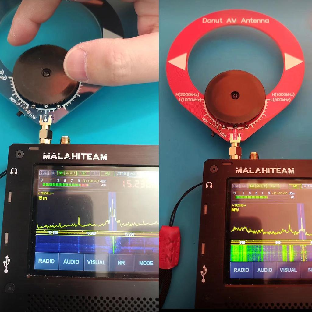 Donut AM MW/SW Antenna Short Wave Radio Small Loop Antenna Outdoor Replacement for HFDY Malahiteam DSP DSP2 Receiver