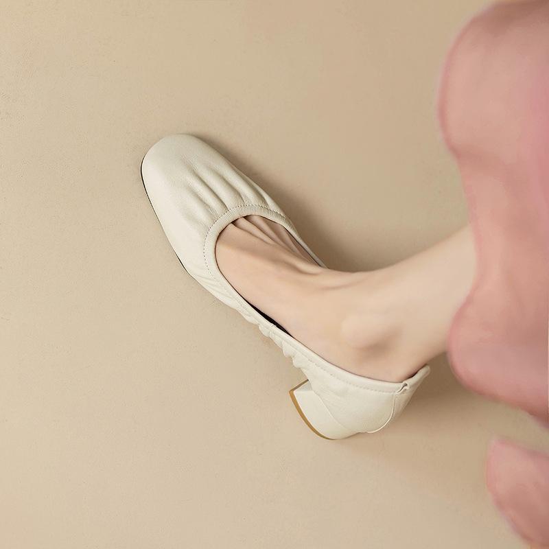 Женские красные туфли-лодочки на каблуках средней толщины с квадратным носком, элегантные женские туфли на каблуках без застежек, свадебные туфли из мягкой кожи