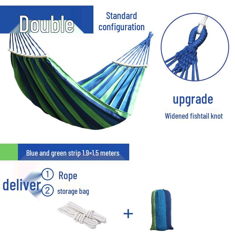 OLOEY Outdoor Canvas Hammock Swing