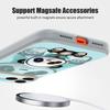 Чехол Синий Пальто с Рисунком Панды Для iPhone 17 Pro Max Магнитный Для Magsafe Покрытие с Ощущением Кожи Для iPhone 16 15 14 13 Pro Max