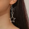 Серьги-подвески в виде полых звезд, изящный и минималистичный дизайн, женские персонализированные украшения для повседневной носки и вечеринок, подарки