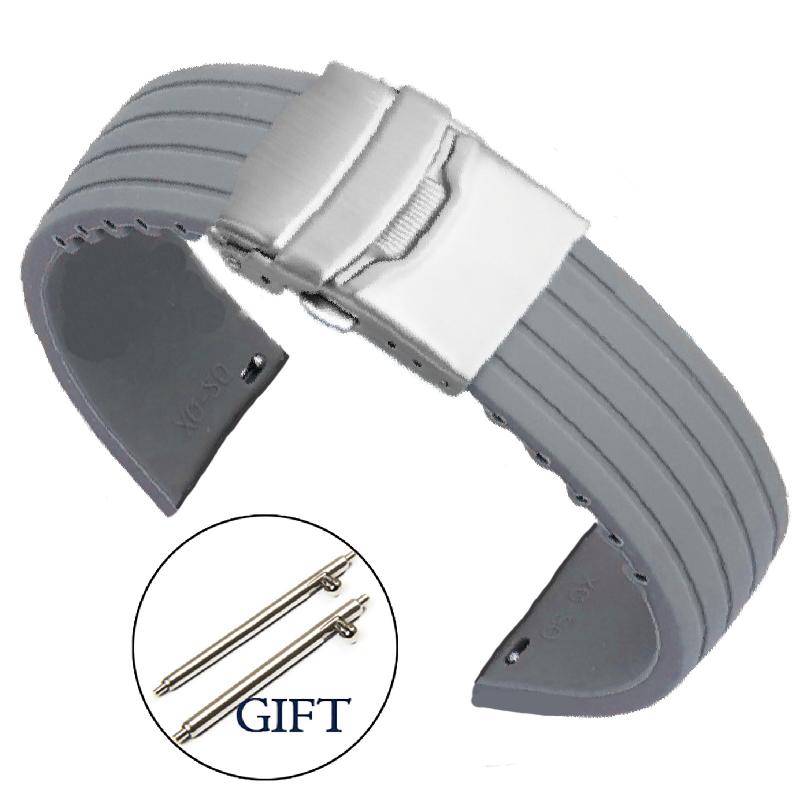 20 мм 22 мм Быстросъемный резиновый ремешок Удлиненный мягкий ручной часы Силиконовый ремешок для мужчин Водонепроницаемый ремешок для часов Отрезной подходит Браслет