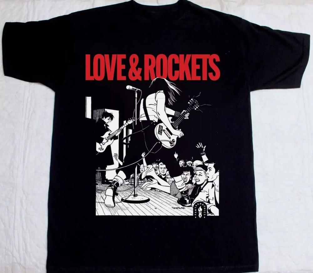 Футболка с коротким рукавом группы Love and Rockets Полный размер