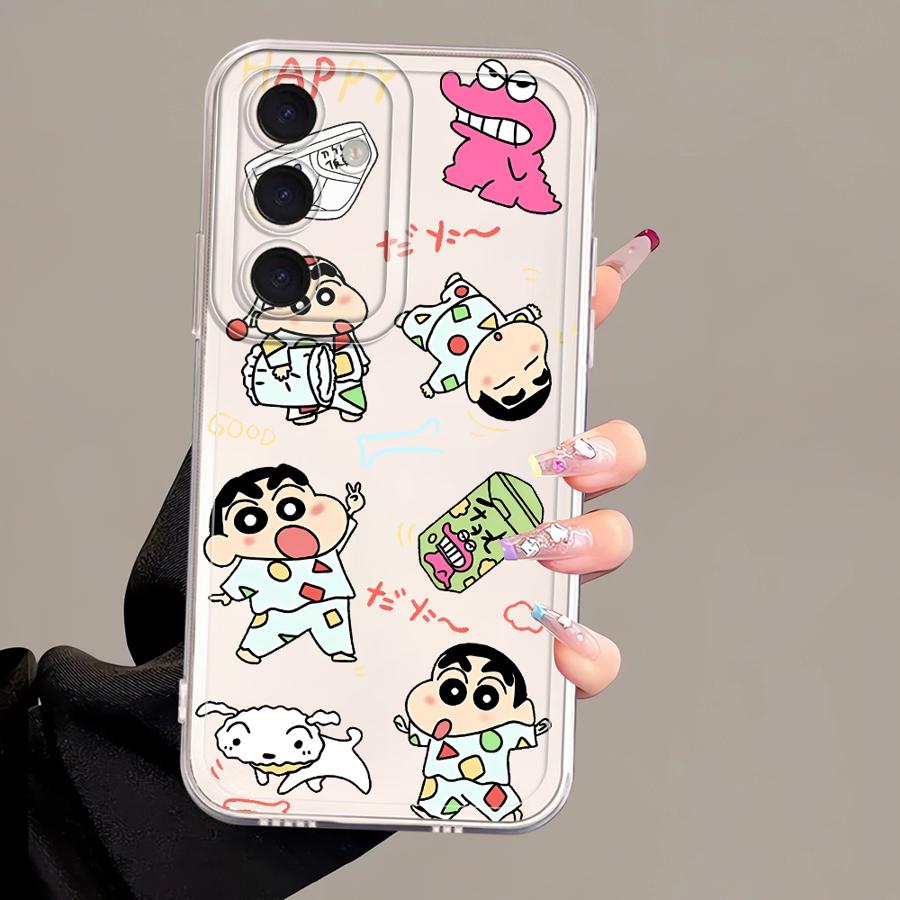 Case for Samsung Galaxy A26 A24 A56 A50 A25 A51 A36 A33 A52 A14 A16 A52 A31 A54 A15 A34 A35 A55 A23 Phone Cute Crayon Shinchan