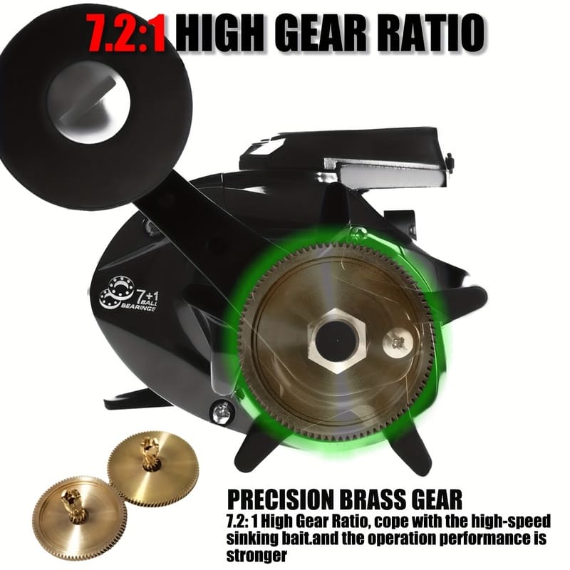 Электронная рыболовная катушка для ловли с приманкой, водонепроницаемая, со светодиодным экраном, с USB- и солнечной зарядкой, с высоким передаточным числом, устойчивая к коррозии в морской воде, для дальнего заброса