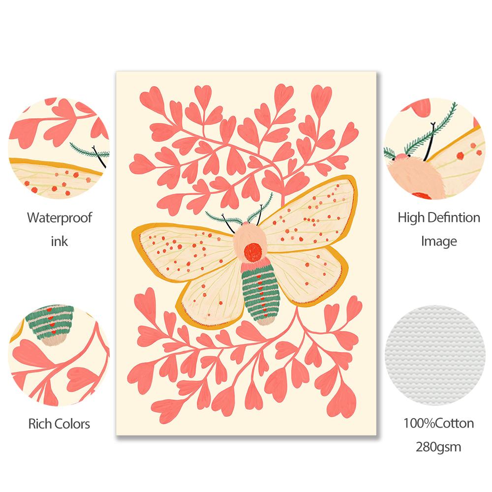 Гриб Бабочка Вдохновляющие цитаты Плакаты и принты Бохо Детская Настенная картина Картина на холсте Скандинавский декор для гостиной