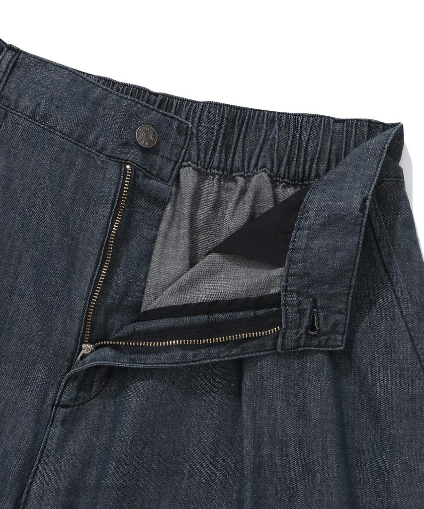 COLUMBIA UNIVERSITY Sl-Label Denim Wide Fit Balloon Pants Black Denim