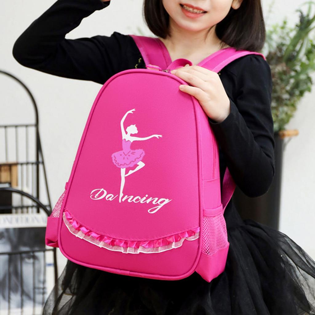 Ballet Sports Dance Bag Children Shoulder Storage Backpack Latin Ballet Bag Girl Princess Dancing Girl Pattern Letter Print Dance Bag