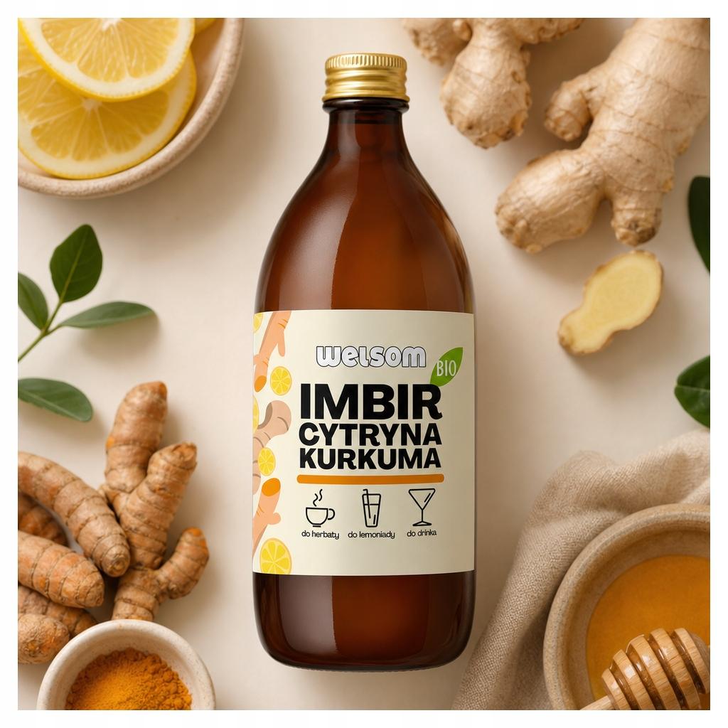 Welsom Organic Ginger Lemon Turmeric 500ml