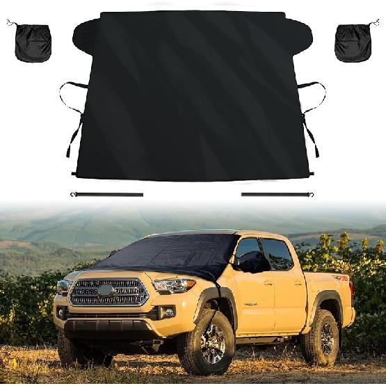 Windshield Cover For Ice And Snow For Ford 2015-2024 2025 2026 F150 250/ F350 F450 Super Crew Cab, XL XLT Limited Raptor Windshield Frost Cover For